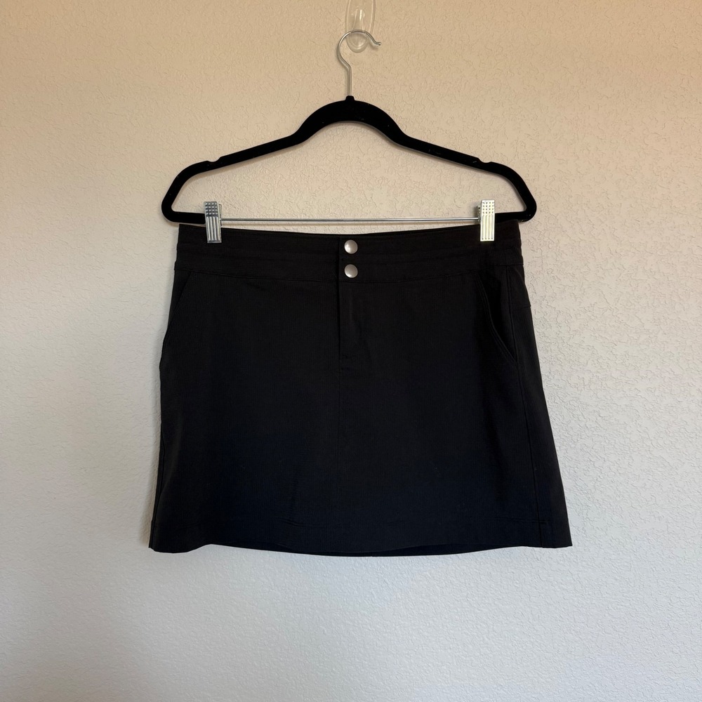 Prana Mini Skort Womens 6 Black Skirt Hiking Outdoor Athletic Stretch Gorpcore